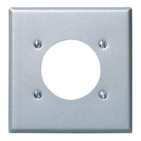 Leviton S701-40 Receptacle Wallplate, Standard Size, Gang 2, Stainless Steel