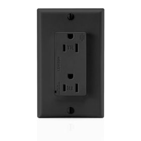 Leviton T5280-E Surge Protector Receptacle, 15 Amp, 125 Volt, 5-15R NEMA, Black