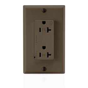 Leviton T5380 Surge Protector Receptacle, 20 Amp, 125 Volt, 5-20R NEMA, Brown