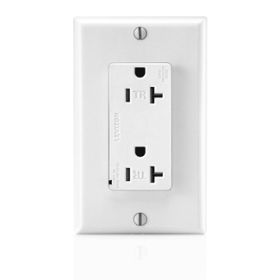 Leviton T5380-W Surge Protector Receptacle, 20 Amp, 125 Volt, 5-20R NEMA, White