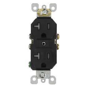 Leviton T5820-E Residential Grade Tamper-Resistant Duplex Receptacle, 20 Amp, 125 Volt