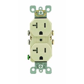 Leviton T5820-I Residential Grade Tamper-Resistant Duplex Receptacle, 20 Amp, 125 Volt