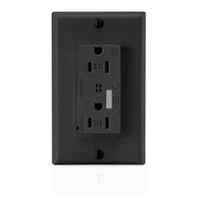 Leviton T7280-E Surge Protector Receptacle, 15 Amp, 125 Volt, 5-15R NEMA, Black