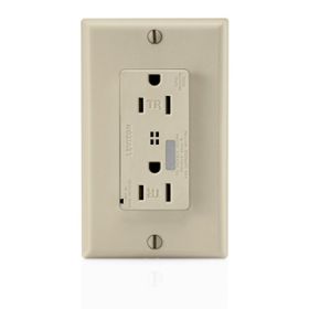 Leviton T7280-I Surge Protector Receptacle, 15 Amp, 125 Volt, 5-15R NEMA, Ivory