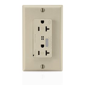 Leviton T7380-I Surge Protector Receptacle, 20 Amp, 125 Volt, 5-20R NEMA, Ivory