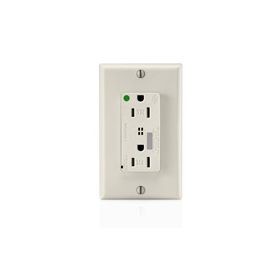 Leviton T8280-T Surge Protector Receptacle, 15 Amp, 125 Volt, 5-15R NEMA, Light Almond