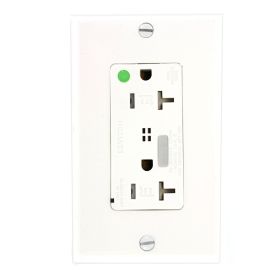 Leviton T8380-W Surge Protector Receptacle, 20 Amp, 125 Volt, 5-20R NEMA, White