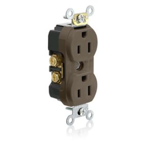 Leviton TBR15 Commercial Grade Tamper-Resistant Duplex Receptacle, 15 Amp, 125 Volt