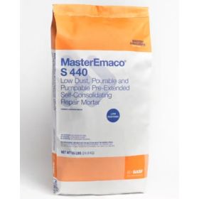 MasterEmaco S 440 Low Dust Pourable and Pumpable Pre-Extended Self-Consolidating Repair Mortar 55LB Bag