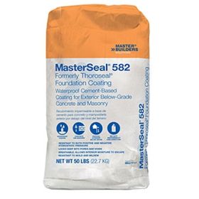 MasterSeal 582 Waterproof Cement-Based Coating for Exterior Below-Grade Concrete and Masonry 50LB Bag