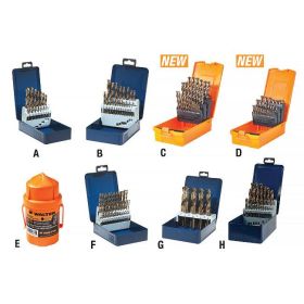 Walter 01E606 SST+ 135° Point Cobalt Drill Bit Set, 1/16" - 1/2" (by 32nds)