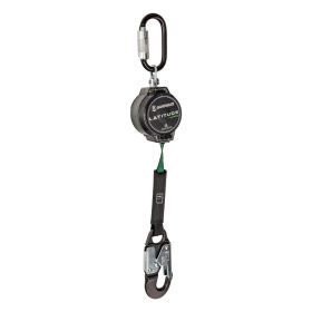 Safewaze 018-5009 Latitude Pro 7' Single Web SRL-P: Triple Lock Carabiner, Alu Snap Hook