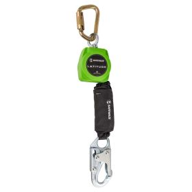 Safewaze 019-5044 Latitude 6' Single Web SRL-P: Carabiner, Snap Hook