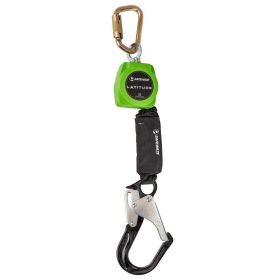 Safewaze 019-5047 Latitude 6' Single Web SRL-P: Carabiner, Alu Rebar Hook
