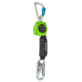 Safewaze 019-5048 Latitude 6' Single Web SRL-P: Alu Carabiner, Snap Hook