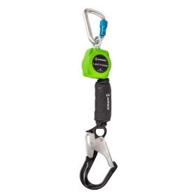 Safewaze 019-5051 Latitude 6' Single Web SRL-P: Alu Carabiner, Alu Rebar Hook