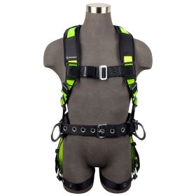 Safewaze FS160-M PRO Construction Harness: 3D, MB Chest, TB Legs, Medium