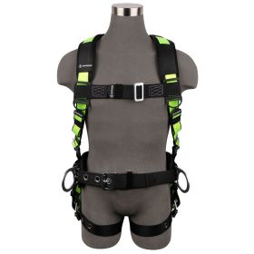 Safewaze FS170-S PRO Construction Harness: 3D, MB Chest, TB Legs, Small