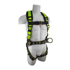 Safewaze FS170-SAFELINK-M Construction Harness with Fixed Waist Pad & Fixed D-Ring