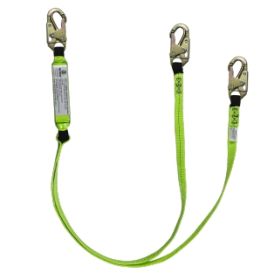 Safewaze FS561 PRO 6' Energy Absorbing Lanyard: Dual Leg, Snap Hooks