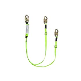 Safewaze FS561-AJ PRO 4'-6' Adjustable Energy Absorbing Lanyard: Dual Leg, Snap Hooks