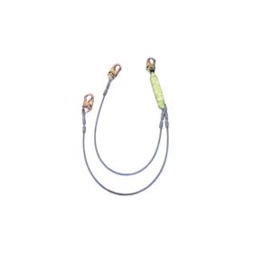 Safewaze FS561-CA PRO 6' Cable Energy Absorbing Lanyard: Dual Leg, Snap Hooks