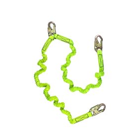 Safewaze FS591 PRO 6' Stretch Internal Energy Absorbing Lanyard: Dual Leg, Snap Hooks
