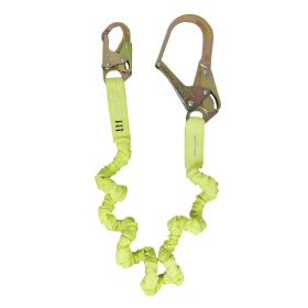 Safewaze FS595 PRO 6' Stretch Internal Energy Absorbing Lanyard: Rebar Hook