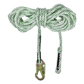 Safewaze FS700-25 25' Rope Lifeline with Double Locking Snap Hooks