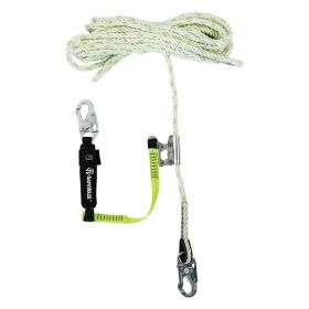 Safewaze FS700-50GA-3E PRO 50' Vertical Lifeline Assembly: Snap Hook, Rope Grab, EA Lanyard