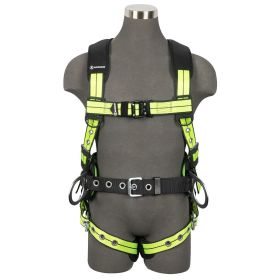 Safewaze FS-FLEX270-2X PRO+ Construction Harness: 3D, QC Chest, TB Legs, TB Torso, 2X-Large