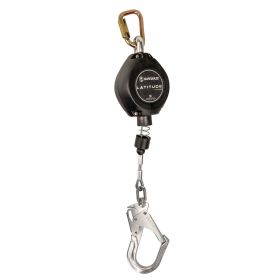 Safewaze FS-FSP1211-G-RBH Latitude HD 11' Single Cable SRL: Carabiner, LI Swivel Rebar Hook
