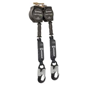 Safewaze SW8008-10-ALU-DL Latitude HD 10' Dual Cable SRL: SW-9012 BWB, Alu Snap Hooks