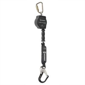 Safewaze SW8008-10-ALU-RBH Latitude HD 10' Single Cable SRL: Carabiner, Alu Rebar Hook