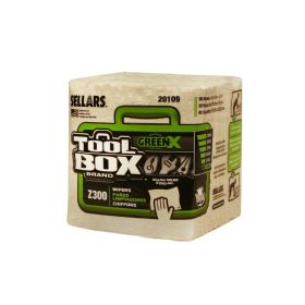 Sellars Toolbox Z300 Greenx 1/4 Fold 90Ct Natural 11.88"X13" Sht 12Cs