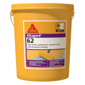 Sikagard 62 High-Build, Protective, Solvent-Free, Colored Epoxy Coating, Gray, 4 Gallon Units