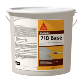 Sikalastic 710 Base Crack-Bridging Waterproofing Base Coat Gray 5 Gallon