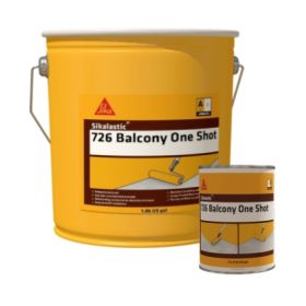 Sikalastic 726 Balcony One Shot 2-Component Primerless Polyurethane Pedestrian Waterproofing & Traffic Coating System Tan