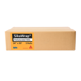 SikaWrap PreSaturated 100G - 27 oz./sq.yd. Uni-Directional E-Glass Fiber Fabric 24" x 30' roll Box of 2