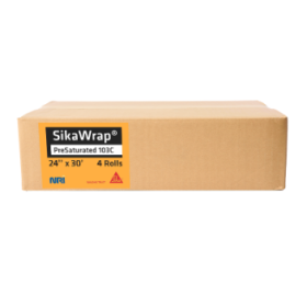 SikaWrap PreSaturated 103C - 18 oz./sq.yd. Uni-Directional Carbon Fiber Fabric 24" x 30' roll Box of 2