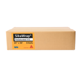 SikaWrap PreSaturated 117C - 9 oz./sq.yd. Uni-Directional Carbon Fiber Fabric 24" x 30' roll Box of 2