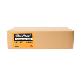 SikaWrap PreSaturated 430G - 13 oz./sq.yd. Uni-Directional E-Glass Fiber Fabric 24" x 30' roll Box of 2