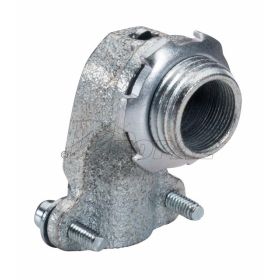 Topaz 102M 90° Angle Squeeze BX-Flex Connector 3/4" Malleable Iron
