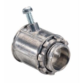 Topaz 121 Straight BX-Flex Connector 1/2-1/2 KO Die Cast Zinc