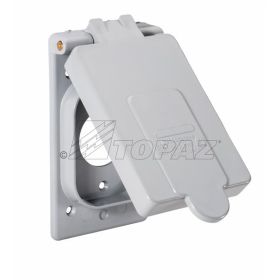 Topaz 1318 Receptacle Cover, PVC, Rectangle, 2.8125" x 4.5625"