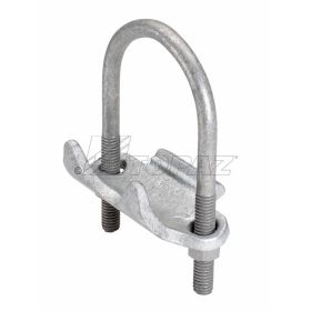 Topaz 1556HDG Right Angle Conduit Support, Malleable Iron, Galvanized Steel, 2"