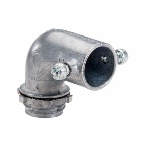 Topaz 161 90 DEG Angle EMT Connector, Die Cast Zinc, 1/2"