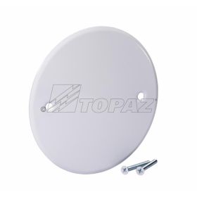 Topaz 175 Cover Plate, Steel, 5", Round, White