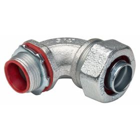 Topaz 491S 90 DEG Angle Liquidtight Connector, Malleable Iron, 1/2"