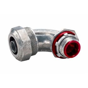 Topaz 496I 90 DEG Angle Liquidtight Connector, Die Cast Zinc, 2"